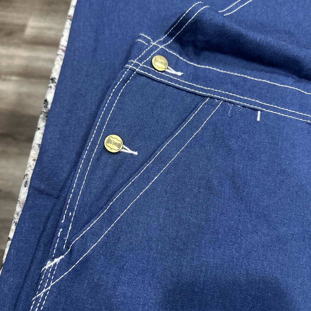 BIG SMITH Overalls Mens 64x30 Blue Denim Cotton Farm Work New - Picture 3 of 9